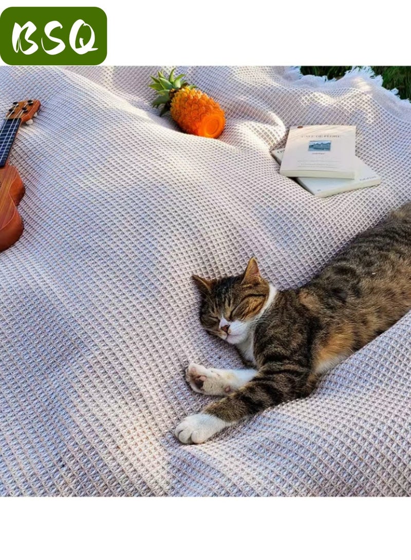 BSQ Extra Large Picnic Blanket | Outdoor Use | Suitable for 3-5 Adults | Camping | Lawn | Parks, etc. | Cute and Creative Gift for Couples | Wedding Registration Gift | Suitable for Camping | Parks | Beaches - Image 2